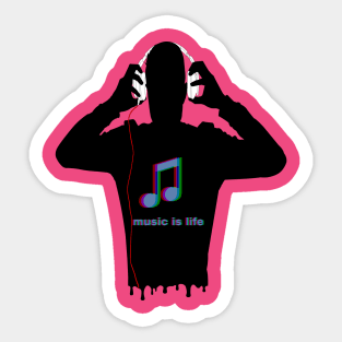 music is life Sticker